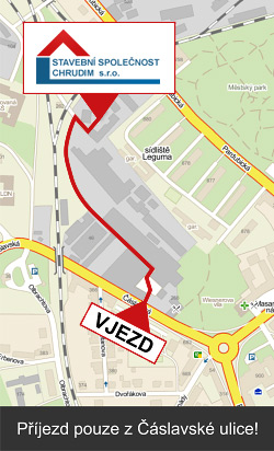 Stavební společnost Chrudim - příjezd